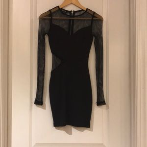 Long sleeve Bebe bodycon dress